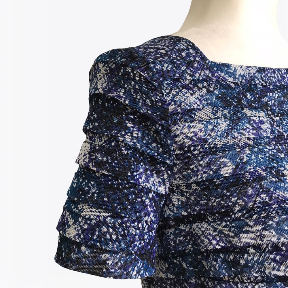 Adrianna Papell Ruffle Sheath Women’s Midi Dress - 6/8 - Picture 8 of 17